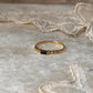 Gold Vermeil Black Spinel & White Topaz Twilight Stack 925 Sterling Silver Ring
