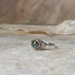 Round Labradorite Gemstone Ring – Boho II Design in Silver  