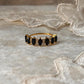 Gold Vermeil Elysian Stack Black Spinel & White Topaz 925 Sterling Silver Ring