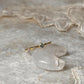 Gold Vermeil Blue Topaz & White Topaz Dainty Band 925 Sterling Silver Ring