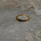 Gold Vermeil Black Spinel 9 Gradient 925 Sterling Silver Ring