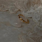Gold Vermeil Eclipse White Topaz Band 925 Sterling Silver Ring