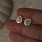 Handcrafted Sterling Silver Studs with Ethiopian Opal Pear Gems