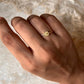 Gold Vermeil White Topaz Solitaire 925 Sterling Silver Ring