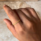 White Topaz Gold Vermeil Stacking Band Ring for Women  