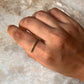 Gold Vermeil Black Spinel Eternity Stack Band 925 Sterling Silver Ring