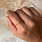 Gold Vermeil Blue Topaz & White Topaz Dainty Band 925 Sterling Silver Ring