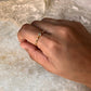 Gold Vermeil Blue Topaz & White Topaz Dainty Band 925 Sterling Silver Ring
