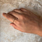Gold Vermeil Blue Topaz & White Topaz Dainty Band 925 Sterling Silver Ring