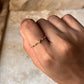 Gold Vermeil Blue Topaz & White Topaz Dainty Band 925 Sterling Silver Ring