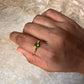 Gemstone Band Ring with Peridot and White Topaz in Gold Vermeil  
