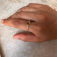 Dainty Gold Vermeil Band with Sparkling Peridot & Topaz Accents