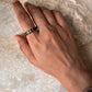 Gold Vermeil Elysian Stack Black Spinel & White Topaz 925 Sterling Silver Ring