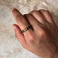Gold Vermeil Elysian Stack Black Spinel & White Topaz 925 Sterling Silver Ring