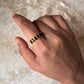 Gold Vermeil Elysian Stack Black Spinel & White Topaz 925 Sterling Silver Ring