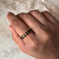 Gold Vermeil Elysian Stack Black Spinel & White Topaz 925 Sterling Silver Ring