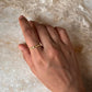 Gold Vermeil Eclipse White Topaz Band 925 Sterling Silver Ring