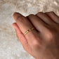 Gold Vermeil Eclipse White Topaz Band 925 Sterling Silver Ring
