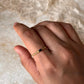 Gold Vermeil Black Spinel & White Topaz Twilight Stack 925 Sterling Silver Ring