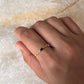 Gold Vermeil Black Spinel & White Topaz Twilight Stack 925 Sterling Silver Ring