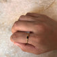 Gold Vermeil Black Spinel & White Topaz Twilight Stack 925 Sterling Silver Ring