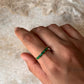 Gold Vermeil Green Onyx Baguette Eternity Band 925 Sterling Silver Ring