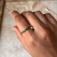 Gold Vermeil Green Onyx Baguette Eternity Band 925 Sterling Silver Ring