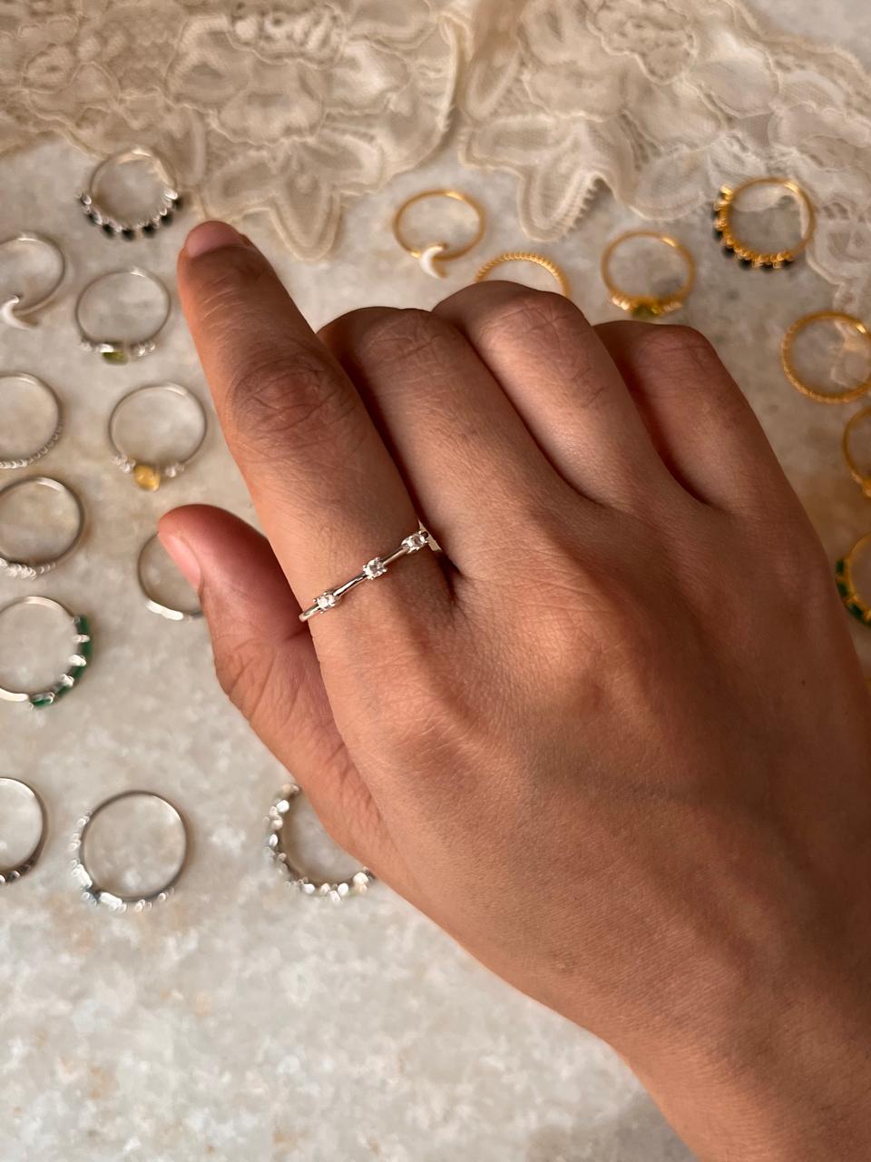 White Topaz Golden Hour 925 Sterling Silver Ring