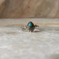 Copper Turquoise Pear Boho 925 Sterling Silver Ring