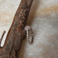 Rose Quartz Rope Band 925 Sterling Silver Ring