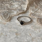 Black Spinel Heart Solitaire 925 Sterling Silver Ring