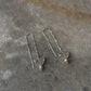 Handcrafted silver threader earrings with moonstone butterfly design  