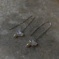 Sterling silver Sui Dhaga earrings with moonstone butterfly and pearls
