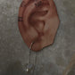 925 silver butterfly and pearl Sui Dhaga earrings