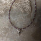 Amethyst & Fresh Water Rice Pearl Natural Crystal With Cherub Angel Charm 925 Sterling Silver Choker Necklace