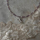 Amethyst & Fresh Water Rice Pearl Natural Crystal With Cherub Angel Charm 925 Sterling Silver Choker Necklace