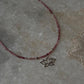 Pink Tourmaline Natural Crystal With Lotus Charm 925 Sterling Silver Choker Necklace