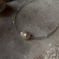 Baroque Pearl , Aquamarine & Fresh Water Pearls 925 Sterling Silver Choker Necklace