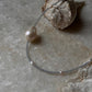 Baroque Pearl , Aquamarine & Fresh Water Pearls 925 Sterling Silver Choker Necklace