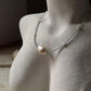 Baroque Pearl , Aquamarine & Fresh Water Pearls 925 Sterling Silver Choker Necklace