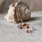 Sterling silver necklace with red onyx beads and pearls