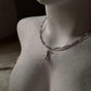 Amethyst & Fresh Water Rice Pearl Natural Crystal With Cherub Angel Charm 925 Sterling Silver Choker Necklace