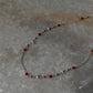 Red Onyx and pearl handcrafted necklace in 925 sterling silver  