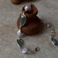 Minimalist kyanite and pearl 925 silver bracelet  