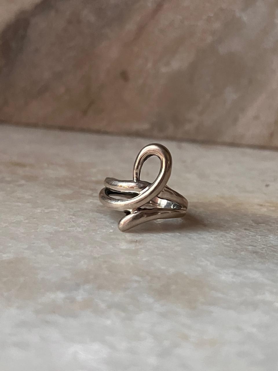 Statement sculpture knot ring for contemporary style  