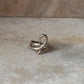 Modern knot design silver ring in 925 sterling silver 