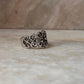 Vintage Chunky Fleur Unisex Band 925 Sterling Silver Ring