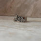 3D Floral Patch Cut Out Band 925 Sterling Silver Ring