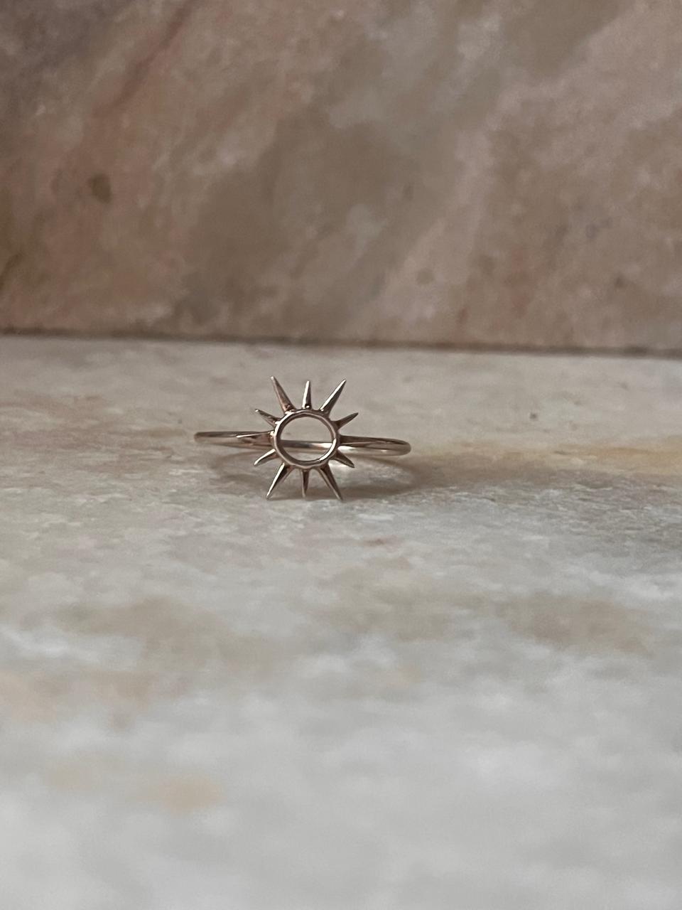 Minimal Sun/ Sunshine 925 Sterling Silver Ring