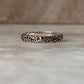 Thin Vintage Motif 925 Sterling Silver Band Ring